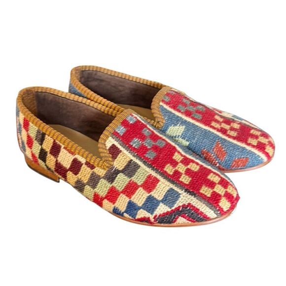 Anthropologie Artemis Designs Havana Smoking Loafers $268 one of a kind 6 - Picture 1 of 11